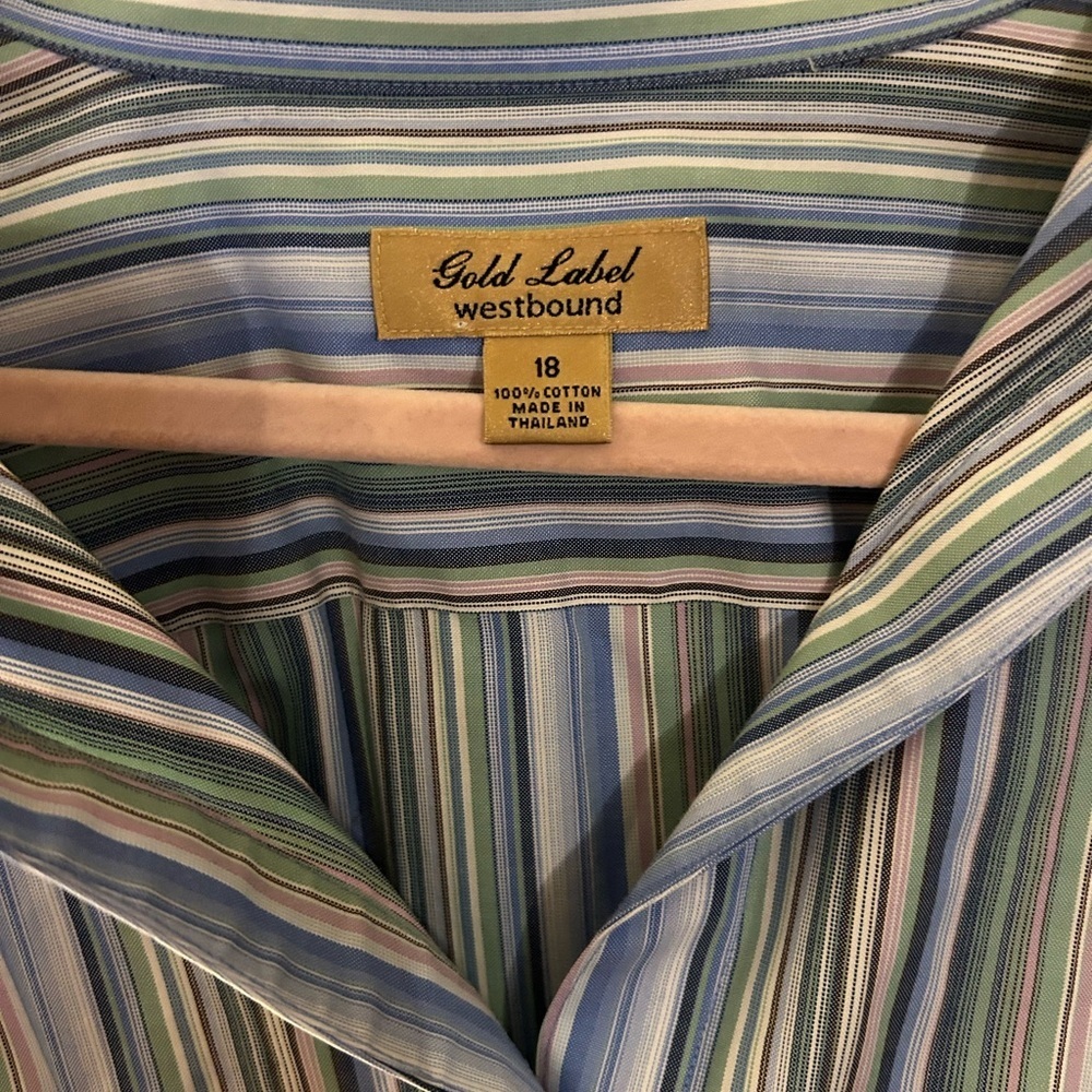 Gold Label Westbound Shirt Women's 18 ButtonUp Long Sleeve Blouse Y2K Minimalist - Picture 2 of 11